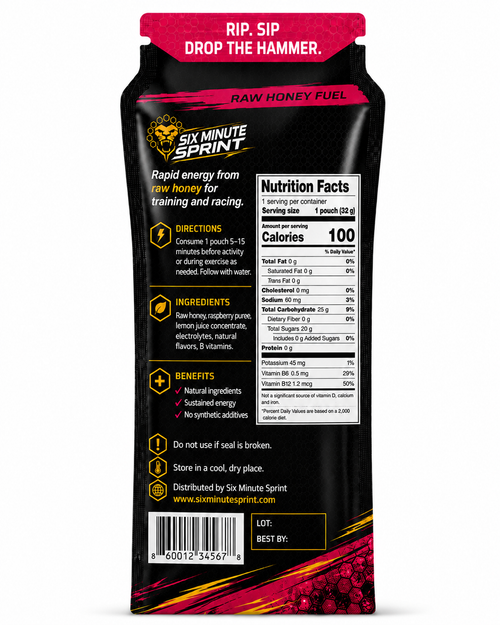 Raspberry Lemon Pouch — back of pack / nutrition