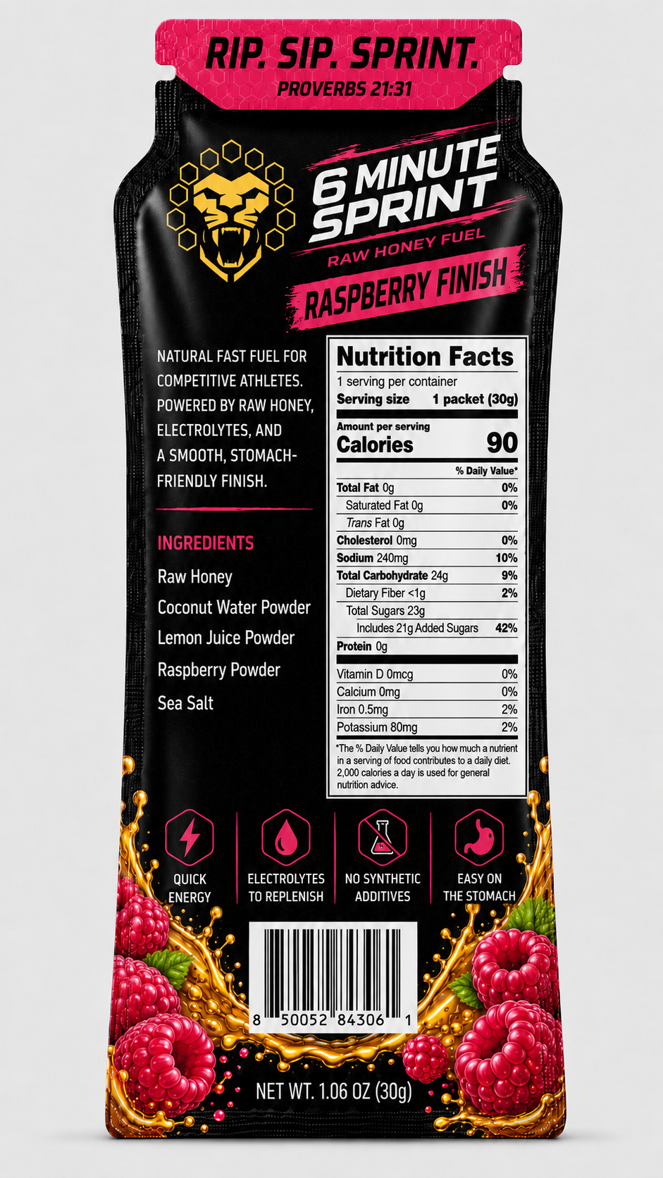 Raspberry Finish — Back
